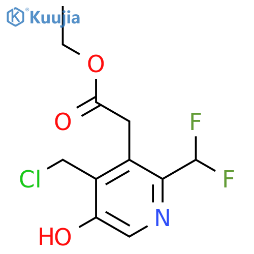 Ethyl 4-(chloromethyl)-2-(difluoromethyl)-5-hydroxypyridine-3-acetate structure