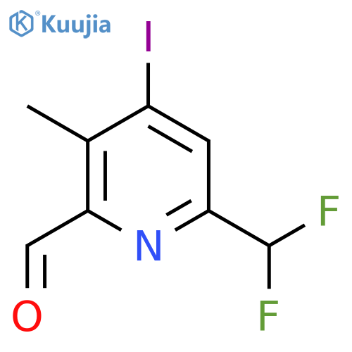 6-(Difluoromethyl)-4-iodo-3-methylpyridine-2-carboxaldehyde structure