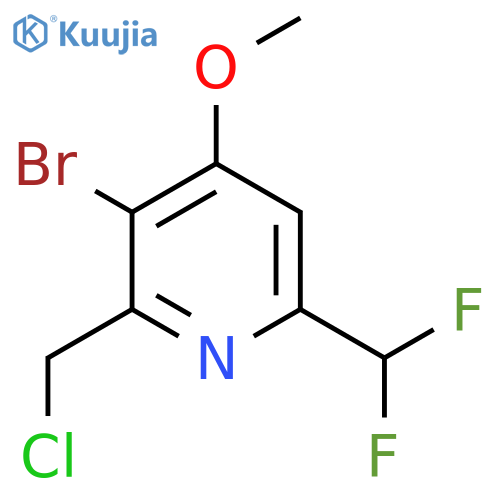 3-Bromo-2-(chloromethyl)-6-(difluoromethyl)-4-methoxypyridine structure