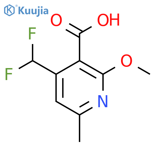 4-(Difluoromethyl)-2-methoxy-6-methylpyridine-3-carboxylic acid structure
