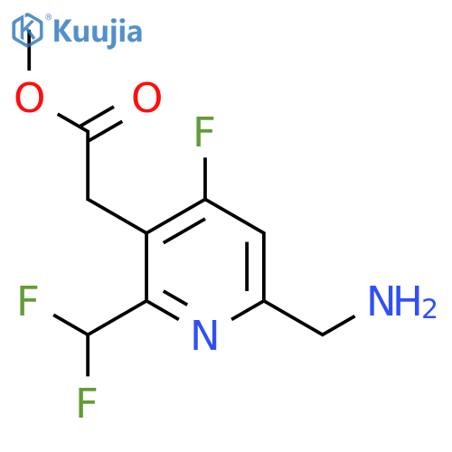 Methyl 6-(aminomethyl)-2-(difluoromethyl)-4-fluoropyridine-3-acetate structure