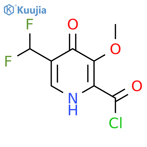 5-(Difluoromethyl)-4-hydroxy-3-methoxypyridine-2-carbonyl chloride structure