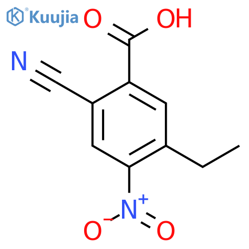 2-Cyano-5-ethyl-4-nitrobenzoic acid structure