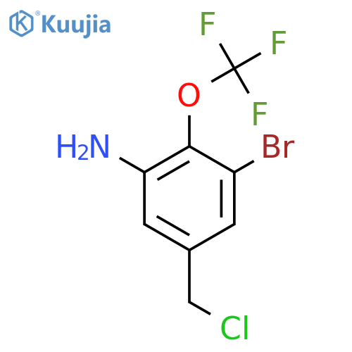 3-Amino-5-bromo-4-(trifluoromethoxy)benzyl chloride structure