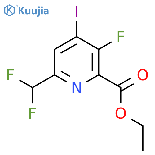 Ethyl 6-(difluoromethyl)-3-fluoro-4-iodopyridine-2-carboxylate structure