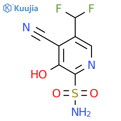 4-Cyano-5-(difluoromethyl)-3-hydroxypyridine-2-sulfonamide structure