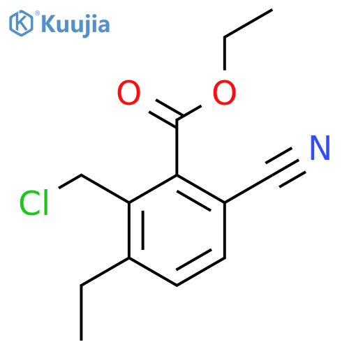 Ethyl 2-chloromethyl-6-cyano-3-ethylbenzoate structure