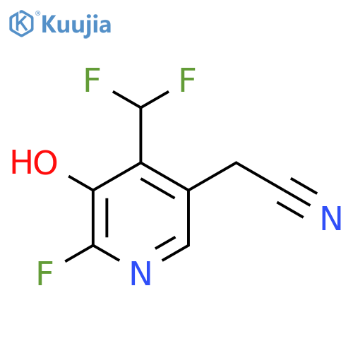 4-(Difluoromethyl)-2-fluoro-3-hydroxypyridine-5-acetonitrile structure
