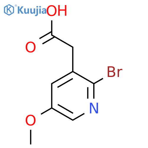 2-Bromo-5-methoxypyridine-3-acetic acid structure