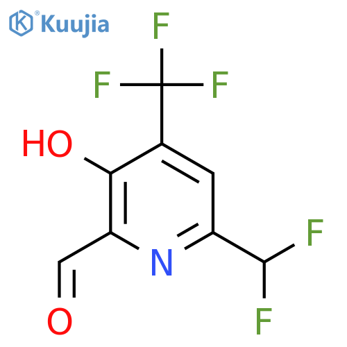 6-(Difluoromethyl)-3-hydroxy-4-(trifluoromethyl)pyridine-2-carboxaldehyde structure