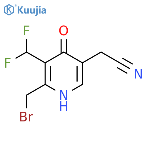 2-(Bromomethyl)-3-(difluoromethyl)-4-hydroxypyridine-5-acetonitrile structure