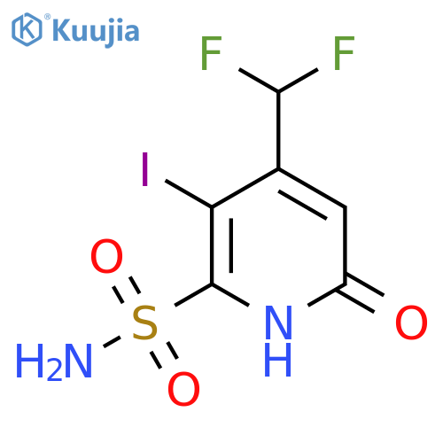 4-(Difluoromethyl)-6-hydroxy-3-iodopyridine-2-sulfonamide structure