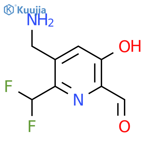 3-(Aminomethyl)-2-(difluoromethyl)-5-hydroxypyridine-6-carboxaldehyde structure