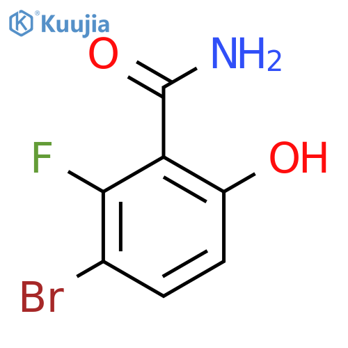 3-Bromo-2-fluoro-6-hydroxybenzamide structure