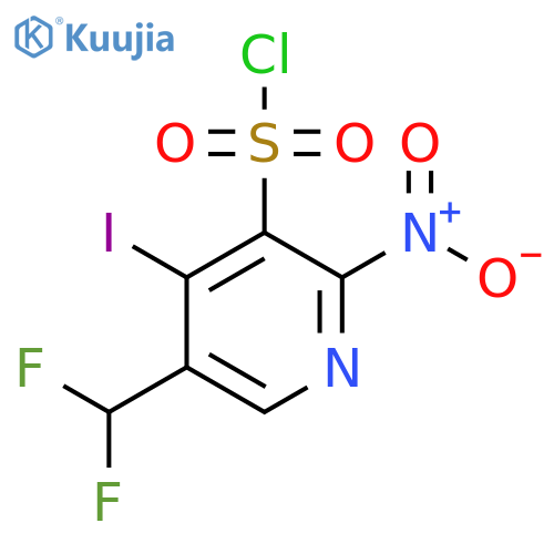 5-(Difluoromethyl)-4-iodo-2-nitropyridine-3-sulfonyl chloride structure