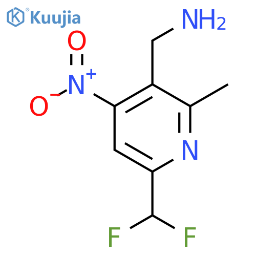 3-(Aminomethyl)-6-(difluoromethyl)-2-methyl-4-nitropyridine structure