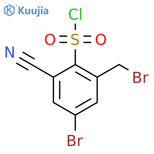 4-Bromo-2-bromomethyl-6-cyanobenzenesulfonyl chloride structure
