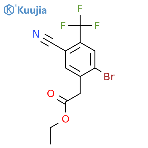 Ethyl 2-bromo-5-cyano-4-(trifluoromethyl)phenylacetate structure