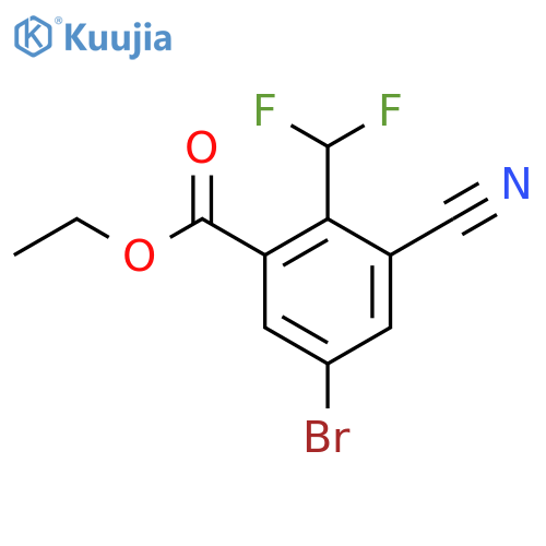 Ethyl 5-bromo-3-cyano-2-(difluoromethyl)benzoate structure