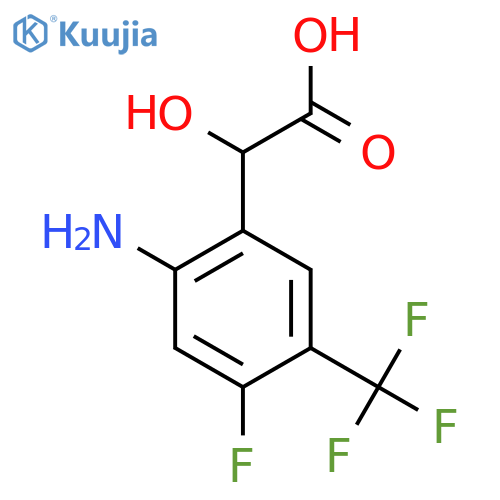 2-Amino-4-fluoro-5-(trifluoromethyl)mandelic acid structure