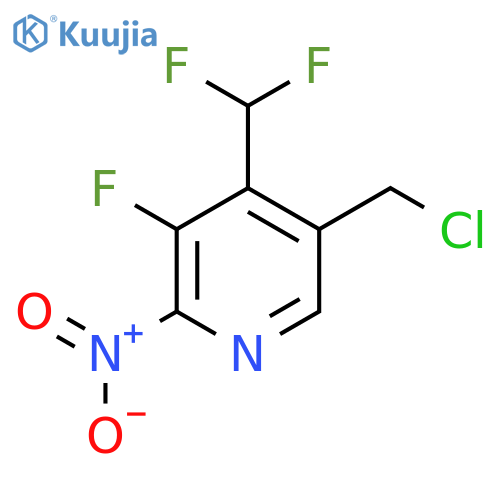 5-(Chloromethyl)-4-(difluoromethyl)-3-fluoro-2-nitropyridine structure