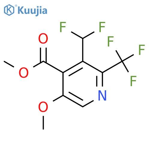 Methyl 3-(difluoromethyl)-5-methoxy-2-(trifluoromethyl)pyridine-4-carboxylate structure