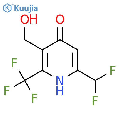 6-(Difluoromethyl)-4-hydroxy-2-(trifluoromethyl)pyridine-3-methanol structure