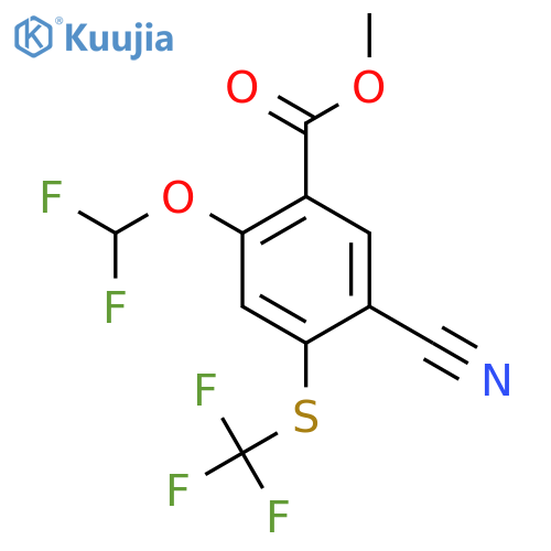 Methyl 5-cyano-2-difluoromethoxy-4-(trifluoromethylthio)benzoate structure