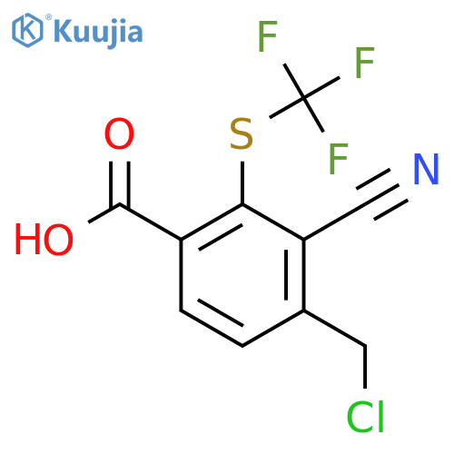 4-Chloromethyl-3-cyano-2-(trifluoromethylthio)benzoic acid structure
