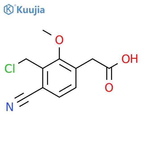 3-Chloromethyl-4-cyano-2-methoxyphenylacetic acid structure