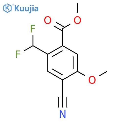 Methyl 4-cyano-2-difluoromethyl-5-methoxybenzoate structure