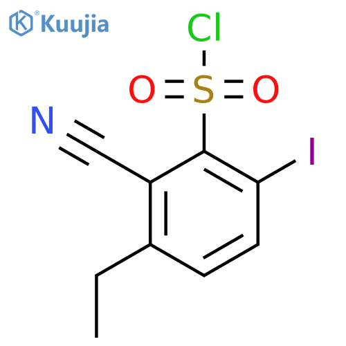 2-Cyano-3-ethyl-6-iodobenzenesulfonyl chloride structure