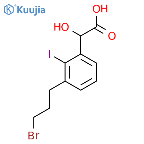 3-(3-Bromopropyl)-2-iodomandelic acid structure