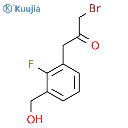 1-Bromo-3-(2-fluoro-3-(hydroxymethyl)phenyl)propan-2-one structure