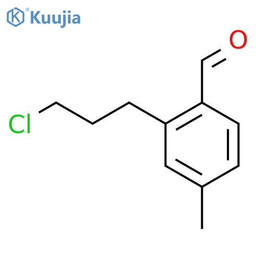 2-(3-Chloropropyl)-4-methylbenzaldehyde structure