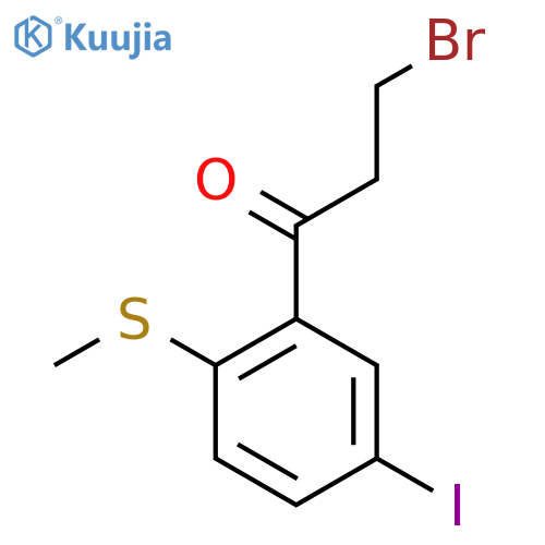 3-Bromo-1-(5-iodo-2-(methylthio)phenyl)propan-1-one structure