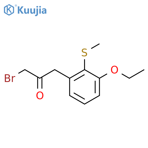 1-Bromo-3-(3-ethoxy-2-(methylthio)phenyl)propan-2-one structure