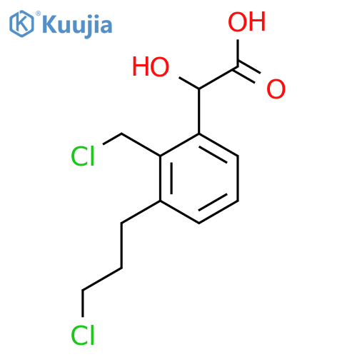 2-(Chloromethyl)-3-(3-chloropropyl)mandelic acid structure