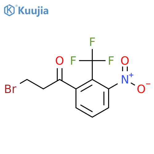 3-Bromo-1-(3-nitro-2-(trifluoromethyl)phenyl)propan-1-one structure