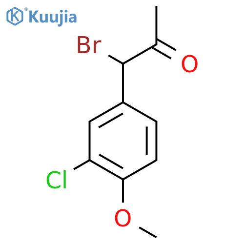 1-Bromo-1-(3-chloro-4-methoxyphenyl)propan-2-one structure
