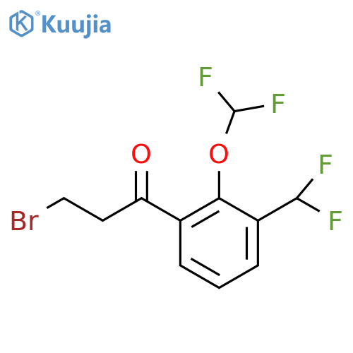 3-Bromo-1-(2-(difluoromethoxy)-3-(difluoromethyl)phenyl)propan-1-one structure