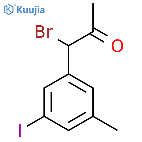 1-Bromo-1-(3-iodo-5-methylphenyl)propan-2-one structure