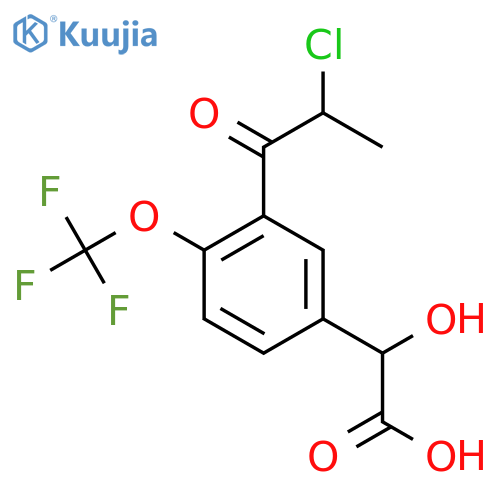 3-(2-Chloropropanoyl)-4-(trifluoromethoxy)mandelic acid structure