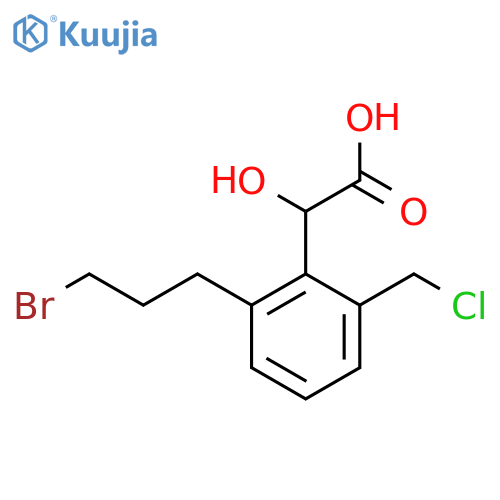 2-(3-Bromopropyl)-6-(chloromethyl)mandelic acid structure