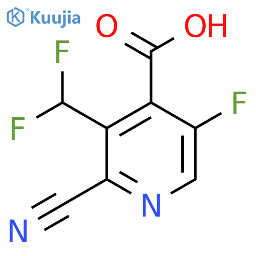 2-Cyano-3-(difluoromethyl)-5-fluoropyridine-4-carboxylic acid structure