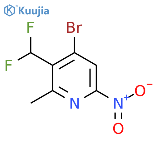 4-Bromo-3-(difluoromethyl)-2-methyl-6-nitropyridine structure