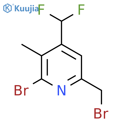 2-Bromo-6-(bromomethyl)-4-(difluoromethyl)-3-methylpyridine structure