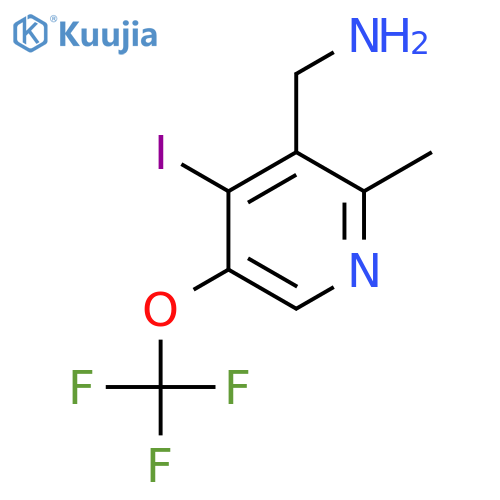 3-(Aminomethyl)-4-iodo-2-methyl-5-(trifluoromethoxy)pyridine structure