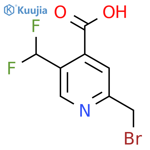 2-(Bromomethyl)-5-(difluoromethyl)pyridine-4-carboxylic acid structure