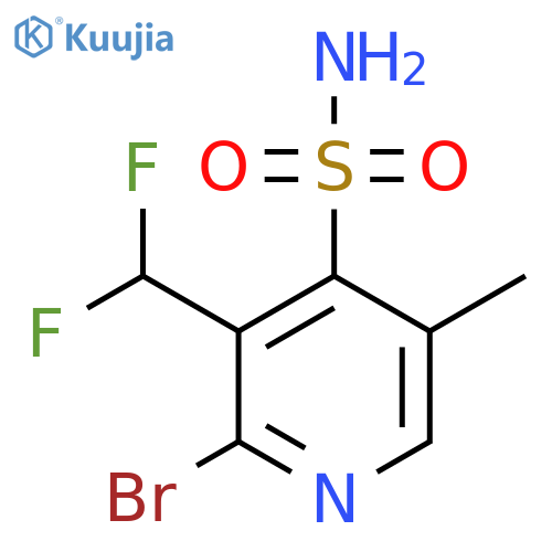 2-Bromo-3-(difluoromethyl)-5-methylpyridine-4-sulfonamide structure